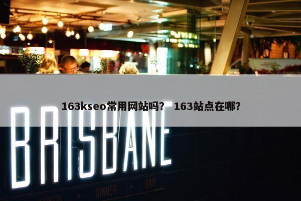 163kseo常用网站吗？ 163站点在哪？
