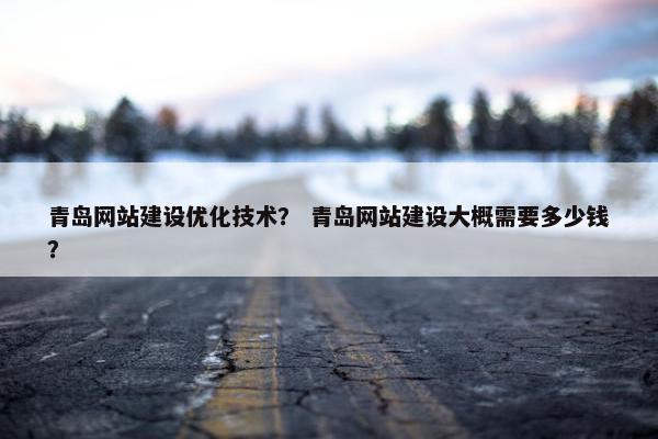 青岛网站建设优化技术？ 青岛网站建设大概需要多少钱？