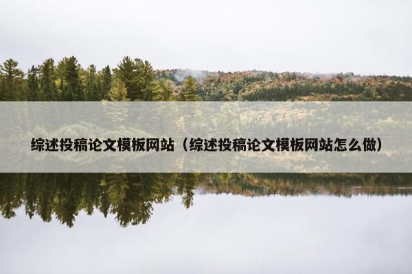 综述投稿论文模板网站（综述投稿论文模板网站怎么做）