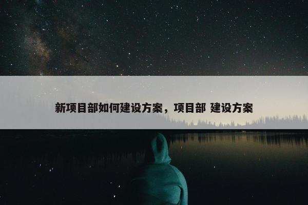 新项目部如何建设方案，项目部 建设方案