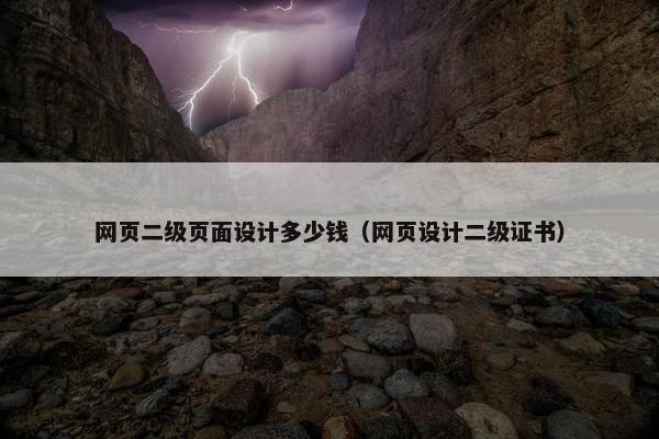 网页二级页面设计多少钱（网页设计二级证书）