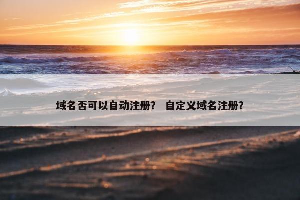 域名否可以自动注册？ 自定义域名注册？