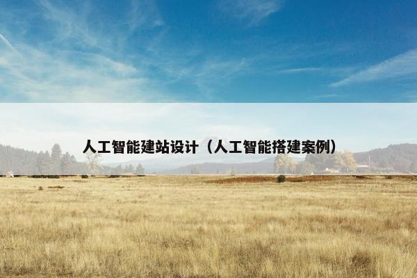 人工智能建站设计（人工智能搭建案例）