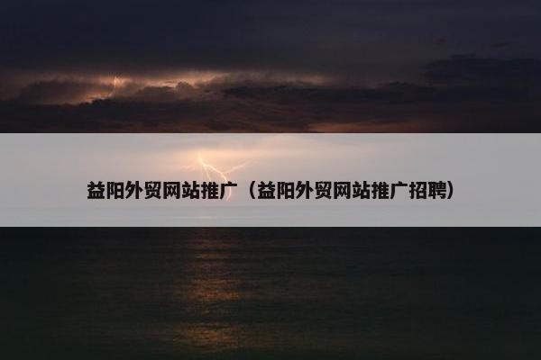 益阳外贸网站推广（益阳外贸网站推广招聘）