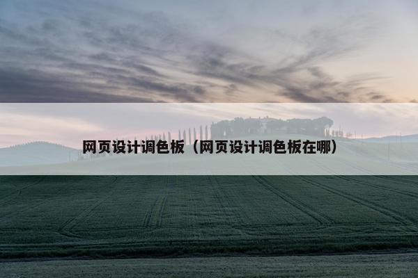 网页设计调色板（网页设计调色板在哪）
