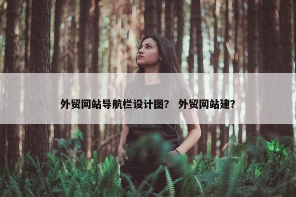 外贸网站导航栏设计图？ 外贸网站建？
