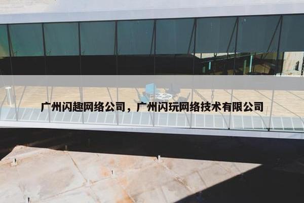 广州闪趣网络公司，广州闪玩网络技术有限公司