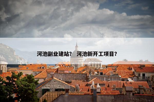 河池副业建站？ 河池新开工项目？