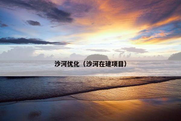 沙河优化（沙河在建项目）