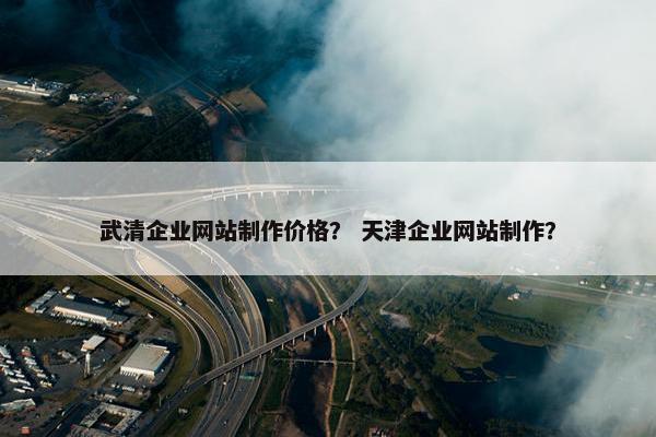 武清企业网站制作价格？ 天津企业网站制作？