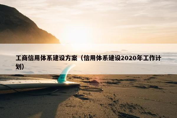 工商信用体系建设方案（信用体系建设2020年工作计划）