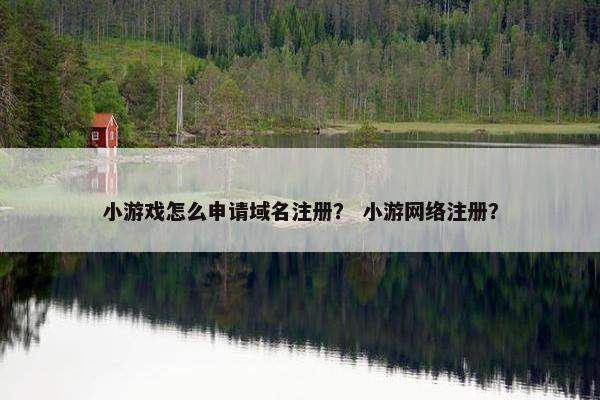小游戏怎么申请域名注册？ 小游网络注册？