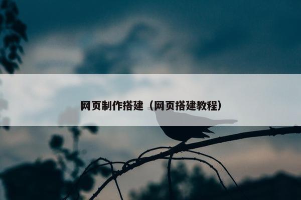 网页制作搭建（网页搭建教程）