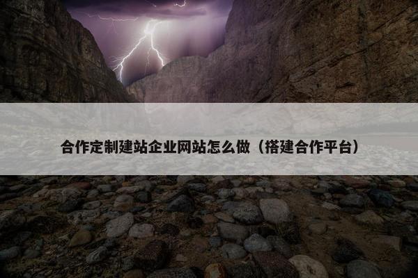 合作定制建站企业网站怎么做（搭建合作平台）