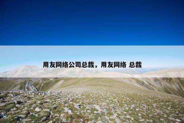 用友网络公司总裁，用友网络 总裁