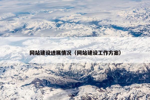 网站建设进展情况（网站建设工作方案）