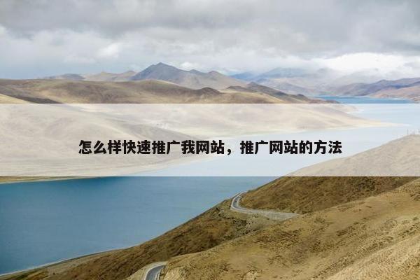 怎么样快速推广我网站，推广网站的方法