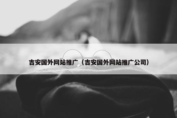 吉安国外网站推广（吉安国外网站推广公司）