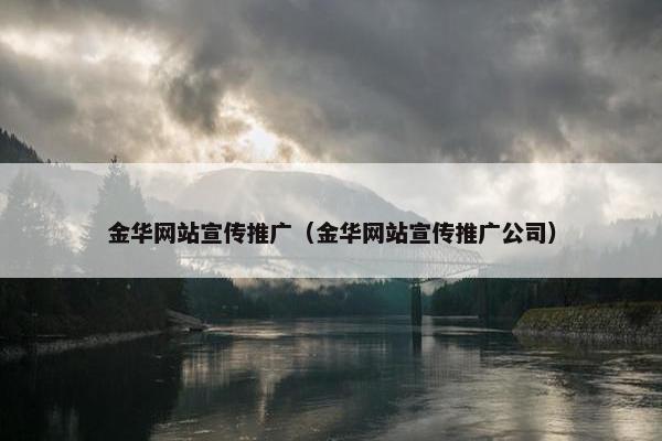金华网站宣传推广（金华网站宣传推广公司）